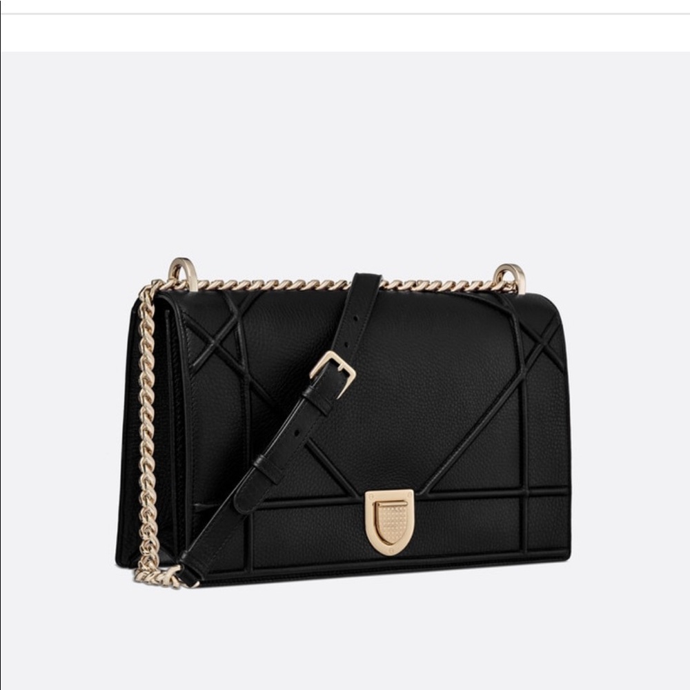 Di orama leather bag ( silver) new 100% medium